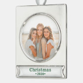 Foto der Familie Banner-Ornament Silber (Links)