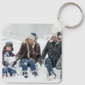 Foto der Familie Einzigartiger benutzerdefinierter Schlüsselanhänger (Rückseite)