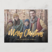 Foto der Familie Frohe Weihnachten Gold Script Bei (Vorderseite)