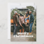 Foto der Familie Frohe Weihnachtskarte Einladung (Vorderseite)