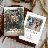 Foto der Familie Frohe Weihnachtskarte Einladung