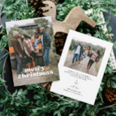 Foto der Familie Frohe Weihnachtskarte Einladung