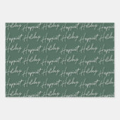 Foto der Familie Glücklichste Weihnachtsfeiertage Geschenkpapier Set (Vorderseite 3)