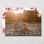 Foto der Familie Glücklichster Weihnachtsfeiertag Feiertagskarte (Vorne/Hinten)