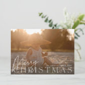 Foto der Familie Glücklichster Weihnachtsfeiertag Feiertagskarte (Stehend Vorderseite)