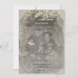 Foto der Familie Hexenhut Halloween Kostüm Party Einladung