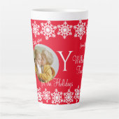 Foto der Familie JOY Red White Snowflake Tasse V (Vorderseite)