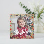 Foto der Familie Mistletoe Weihnachtskarte (Stehend Vorderseite)