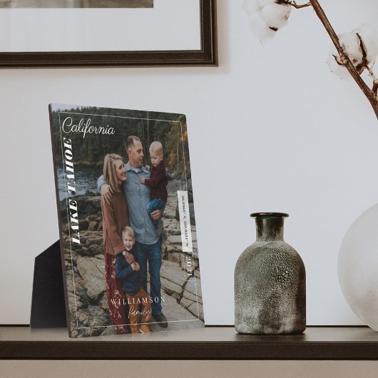 Foto der Familie Moderne Redaktion Reisegepäck Fotoplatte