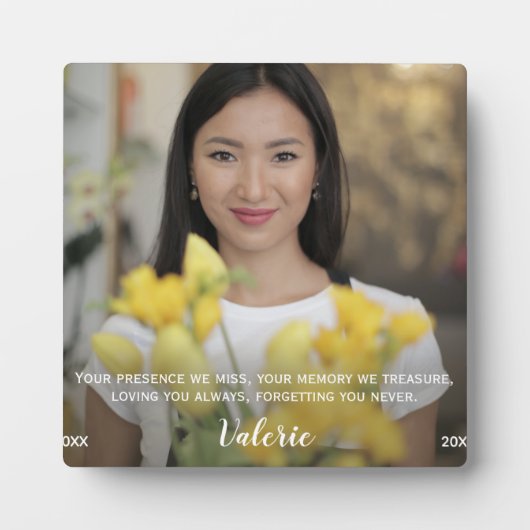 Foto der Familie Modernes Keepake-Memorial Fotoplatte (Vorderseite)