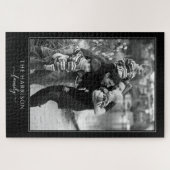 Foto der Familie Name Black & White Puzzle (Horizontal)