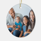 Foto der Familie, Name, Weihnachtsbaum Cerami Keramik Ornament (Links)