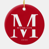 Foto der Familie, Name, Weihnachtsbaum Cerami Keramik Ornament (Hinten)