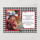 Foto der Familie + Rezept Weihnachtskarte Postkarte (Vorderseite)