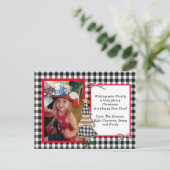 Foto der Familie + Rezept Weihnachtskarte Postkarte (Stehend Vorderseite)