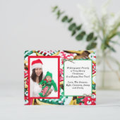 Foto der Familie + Rezept Weihnachtskarte Postkarte (Stehend Vorderseite)