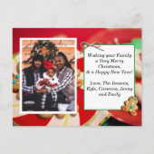 Foto der Familie + Rezept Weihnachtskarte Postkarte (Vorderseite)