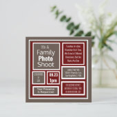 Foto der Familie Shoot Modern Einladung (Stehend Vorderseite)