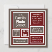 Foto der Familie Shoot Modern Einladung (Vorderseite)