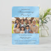 Foto der Familie und Einladung zum Blue Sky Housew (Stehend Vorderseite)