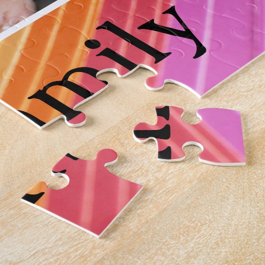 Foto der Familie und Personalisierung mit Name Puzzle (Seite)