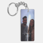 Foto der Familie und Text 2 FotoCollage Schlüsselanhänger (Vorderseite links)