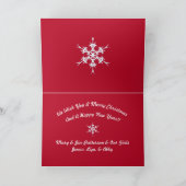 Foto der Familie, Weihnachtsbild Feiertagskarte (Innenseite)