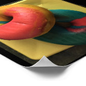 Foto der farbenfrohen Bagels Poster (Ecke)