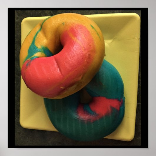 Foto der farbenfrohen Bagels Poster (Vorne)