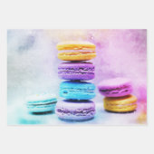 Foto der farbenfrohen, köstlichen Macarons Geschenkpapier Set (Vorderseite 3)
