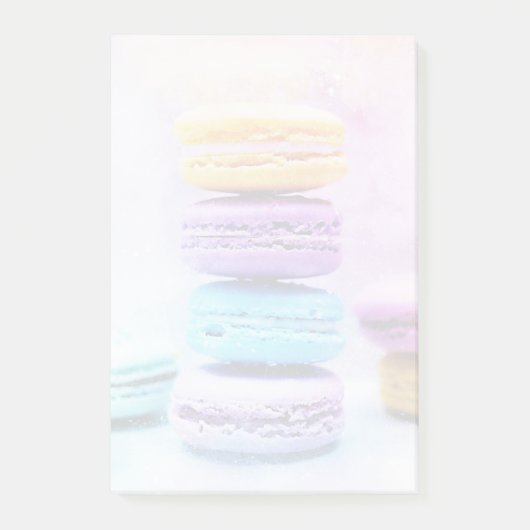 Foto der farbenfrohen, köstlichen Macarons Post-it Klebezettel (Vorderseite)