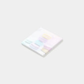 Foto der farbenfrohen, köstlichen Macarons Post-it Klebezettel (angewinkelt)