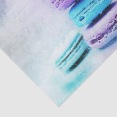 Foto der farbenfrohen, köstlichen Macarons Seidenpapier (Ausschnitt)