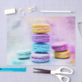 Foto der farbenfrohen, köstlichen Macarons Seidenpapier (Handwerk)