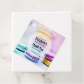 Foto der farbenfrohen, köstlichen Macarons zum Geb Geschenkanhänger (Beispiel)