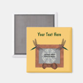 Foto der farbenfrohen Libellen Magnet (Vorderseite/Rückseite)