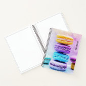 Foto der farbenfrohen Macarons Notizblock (Innenseite)