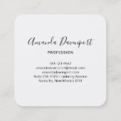 Foto der farbenfrohen Macarons Quadratische Visitenkarte (Rückseite)