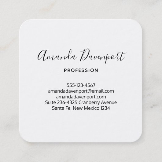 Foto der farbenfrohen Macarons Quadratische Visitenkarte (Rückseite)