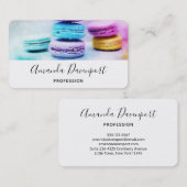 Foto der farbenfrohen Macarons Visitenkarte (Vorne/Hinten)