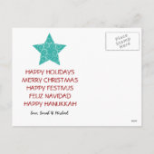 Foto der Festtage Postkarte {silber} (Rückseite)