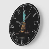 Foto der Freiheitsstatue in NYC Große Wanduhr (Winkel)