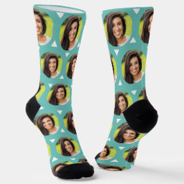 Foto der Freundin für Boyfriend Niedlich Aquamarin Socken