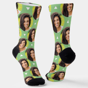 Foto der Freundin für Boyfriend Sage Green Socken