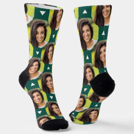 Foto der Freundin für den Freund Emerald Green Socken
