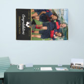 Foto der Fußball-Spieler gratulieren Absolvent Banner (Messeveranstaltung)