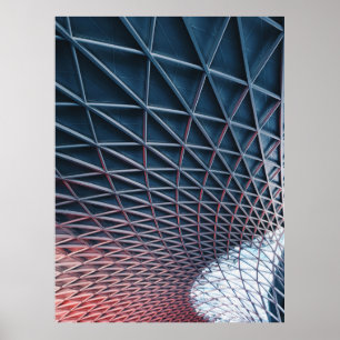 Foto der Gebäude-Struktur im unteren Winkel Poster