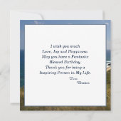 Foto der Geburtstagskarte (Rückseite)