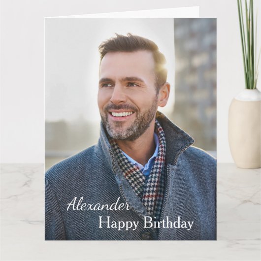 Foto der Geburtstagskarte Großes Benutzerdefiniert Karte (Vorderseite)