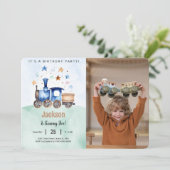 Foto der Geburtstagspartei Einladung (Stehend Vorderseite)